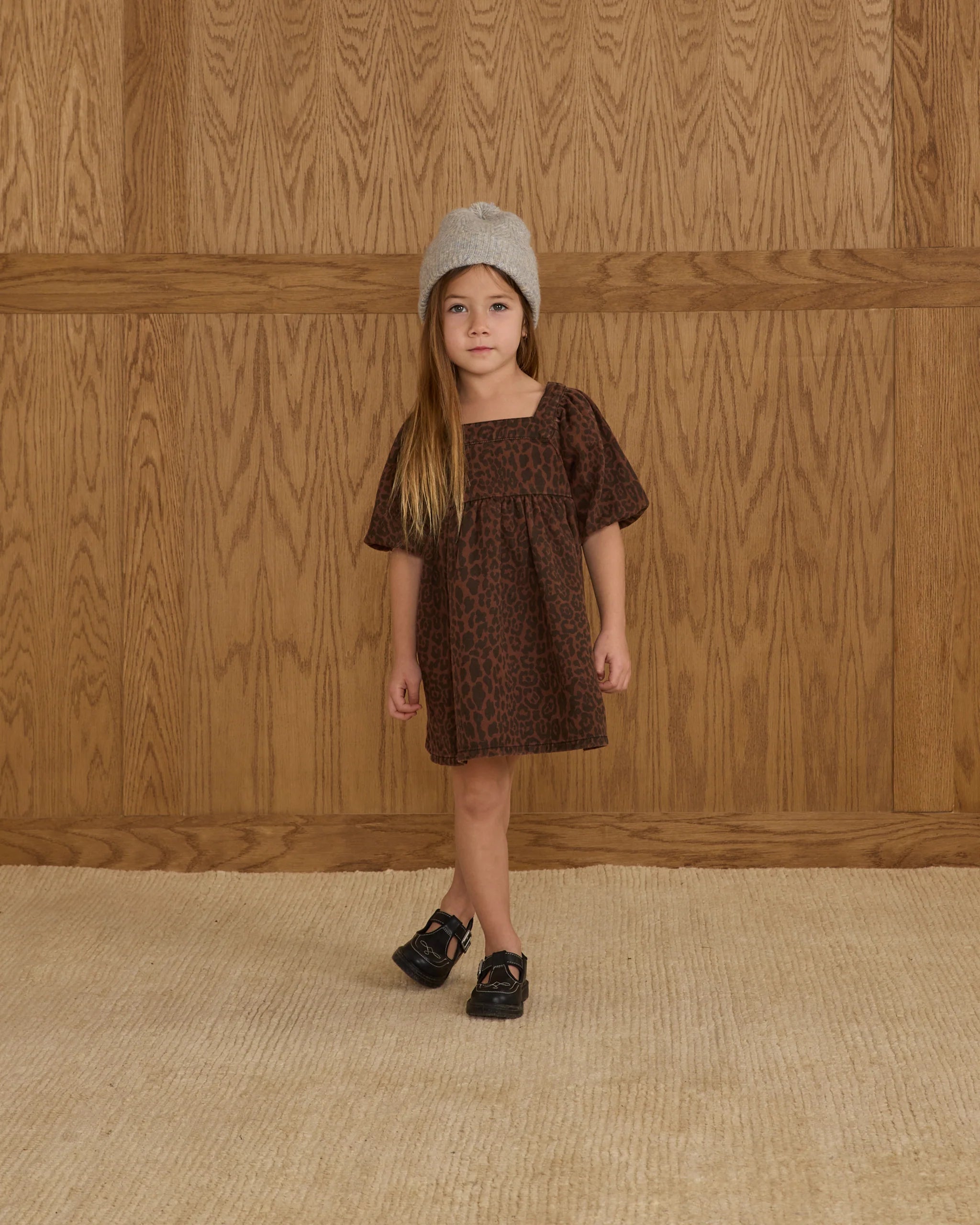 Greta Dress Leopard | Rylee & Cru