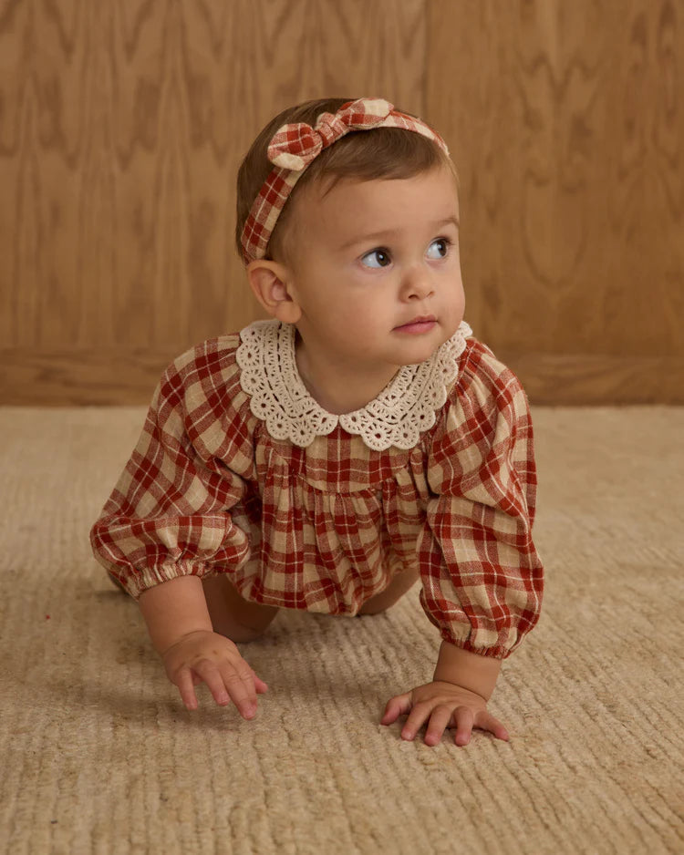 Heidi Romper - Red Plaid | Rylee & Cru