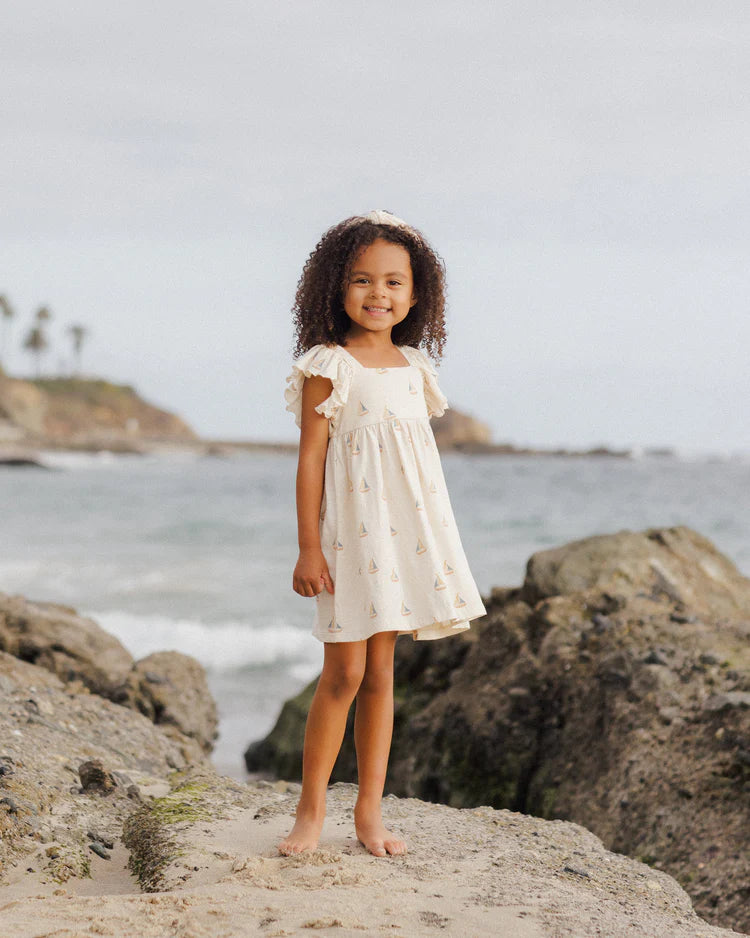Mariposa Dress - Sailboats | Rylee & Cru