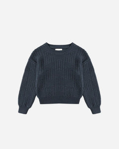 Aspen Sweater Navy Kids | Rylee & Cru