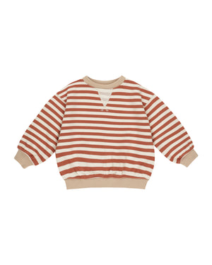 Oversized Kids Crew - Poppy Stripe | Rylee & Cru