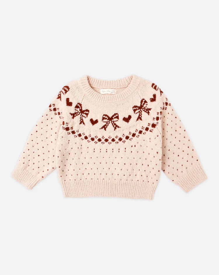 Fair Isle Sweater Kids - Bows | Rylee & Cru