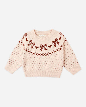 Fair Isle Sweater Kids - Bows | Rylee & Cru