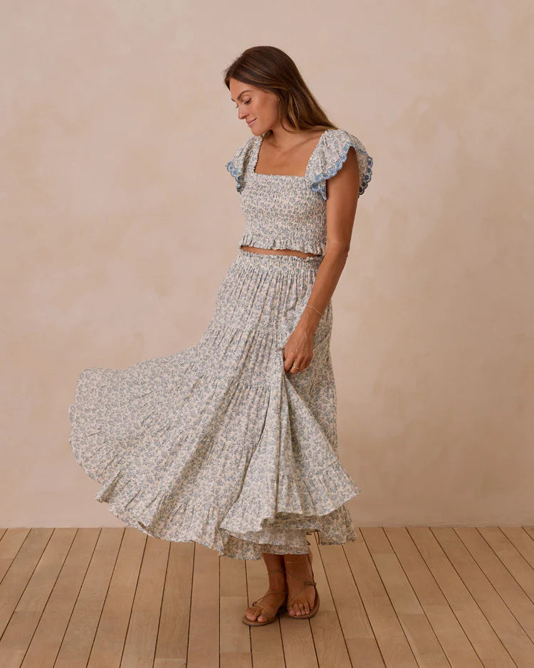 Ruffle Tiered Maxi Skirt Women's - Blossom | Rylee & Cru