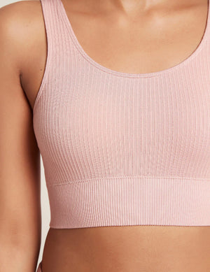 Ribbed Seamless Bra - Dusty Pink - Boody