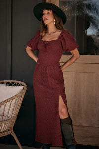 Colyn Sangria Midi Dress | Saltwater Luxe