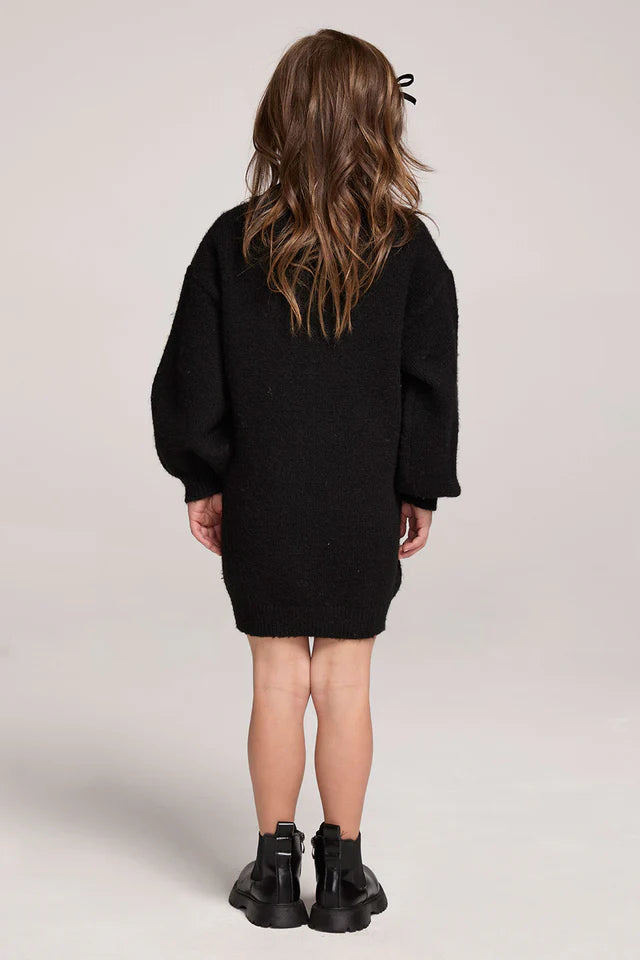 Blossom Sweater Dress - Black | Saltwater Luxe