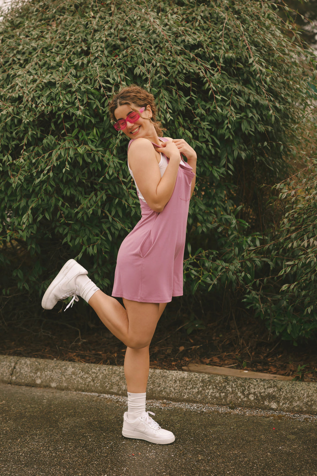 Shorty Romperalls in Ginger Mauve | Smash & Tess