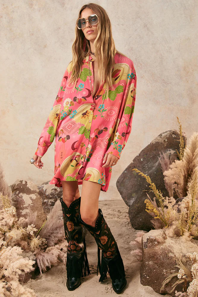 Libertine Shirt Dress - Cayenne | Spell