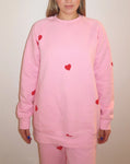 The "All Over Heart" Big Sister Crew - Baby Pink | BTL