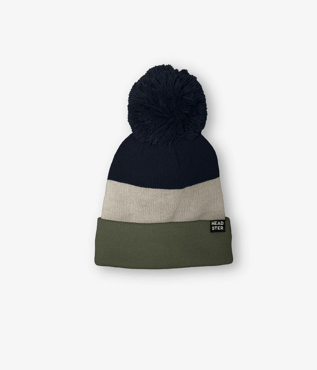 Tricolor Beanie Lined With Fleece - Hedge Green | Headster