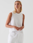 Iconic Boyfriend Tank - White | Patrick Assarf