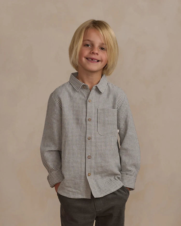 Collared Long Sleeve Shirt - Forest Gingham | Rylee & Cru