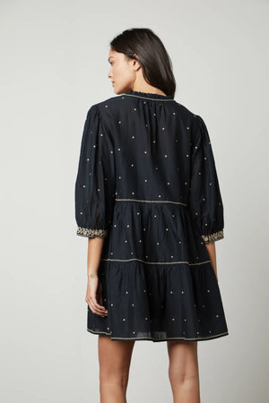 Kiley Embroidered Boho Dress - Velvet