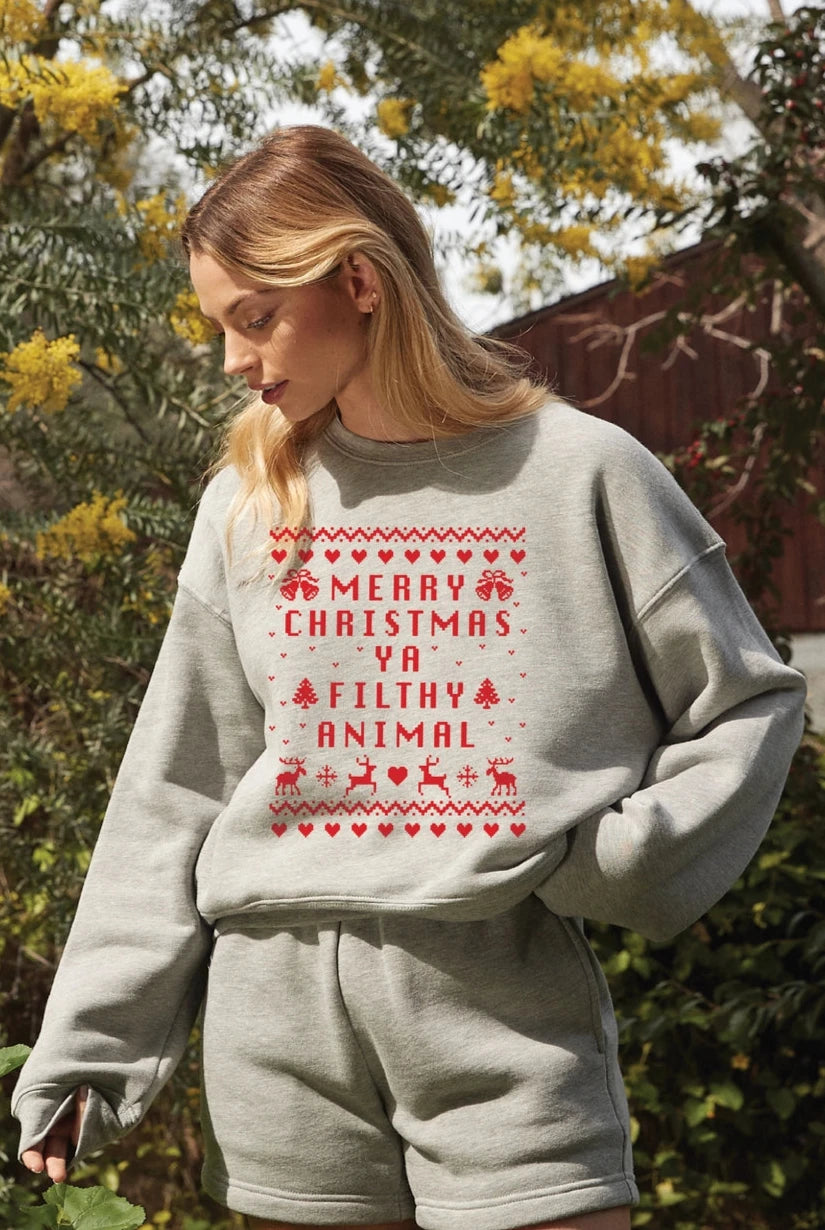 Merry Christmas Ya Filthy Animal Crew | Holiday Collection