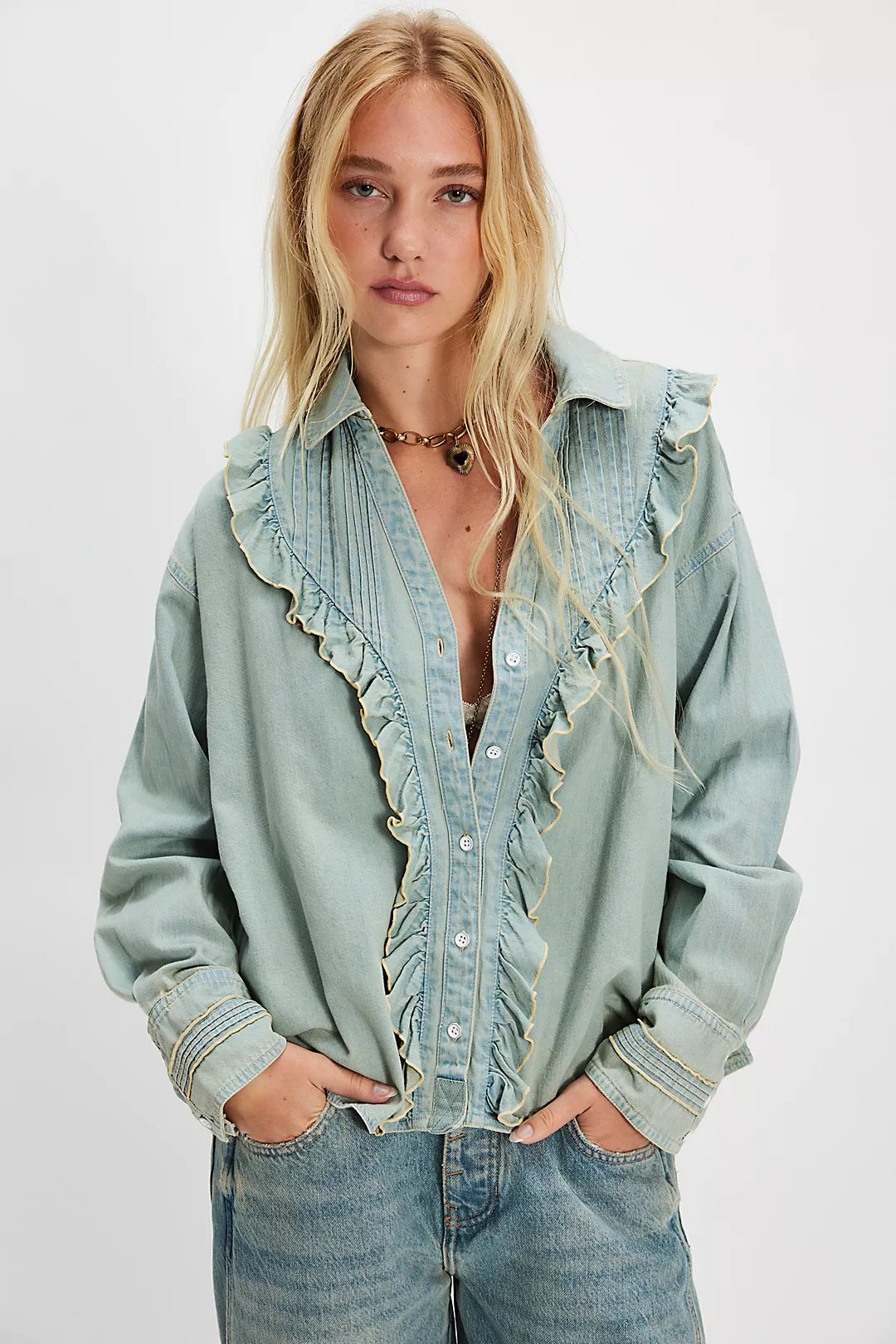 Tattered and Ruffled Shirt | Free People