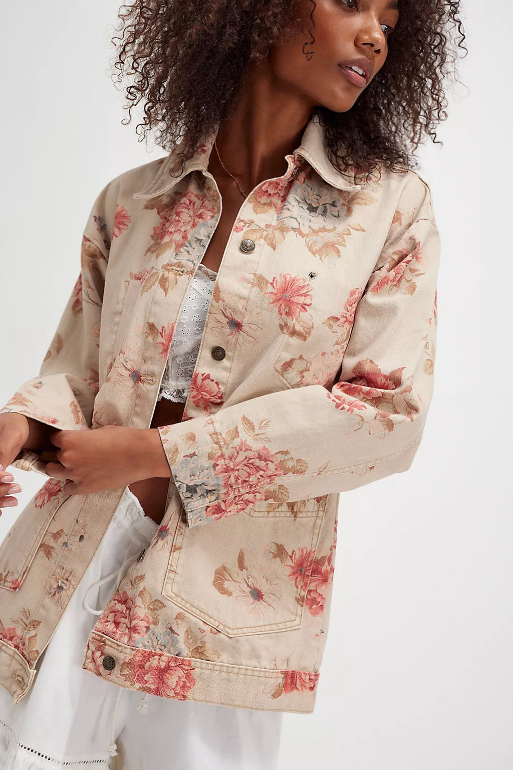 Avery Printed Denim Jacket | Free People