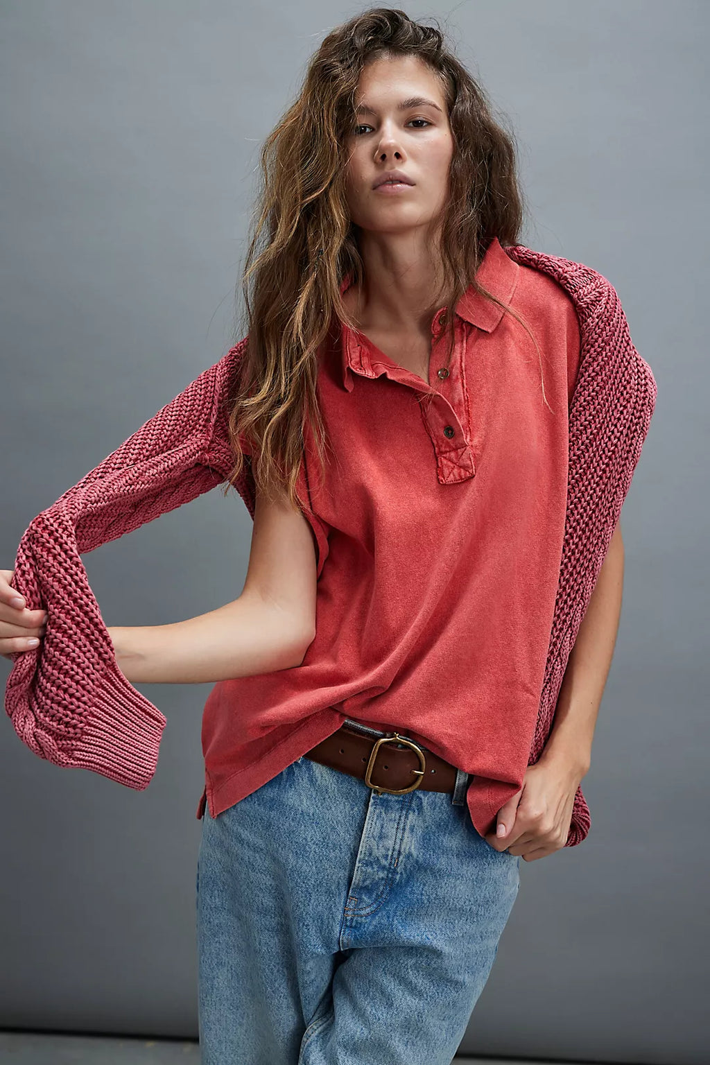 Keep On Polo - Fiery Red | Free People