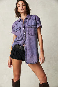 The Short of It Denim Top - Free People