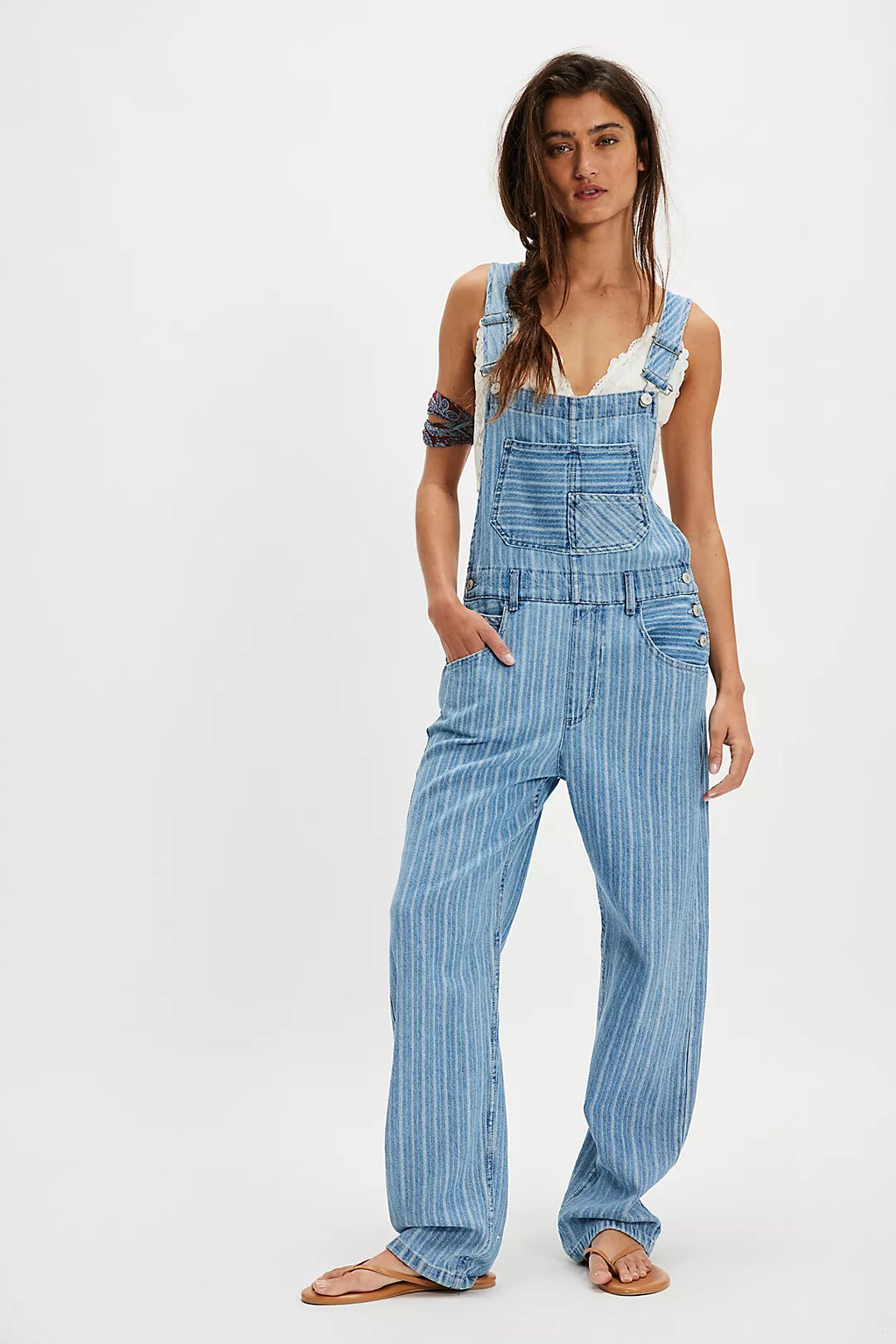We The Free Ziggy Striped Overalls | Free People