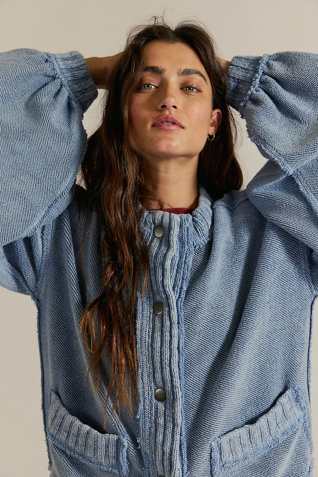 Cute In This Cardi - Dusty Blue | Free People