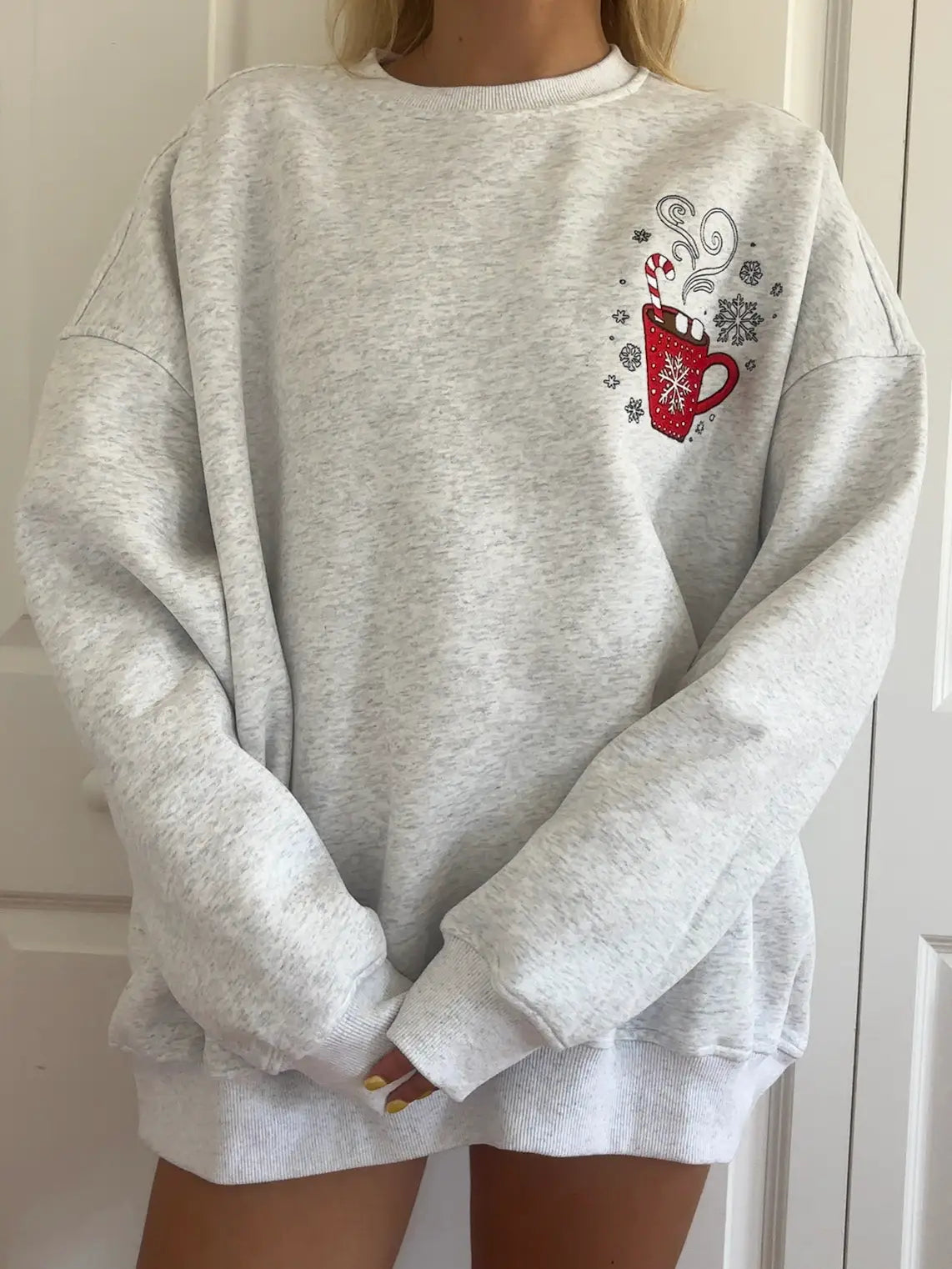 Hot Chocolate Recipe Sweater | Pearl Grey