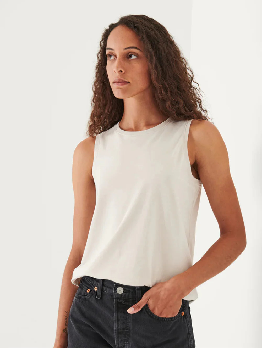 Iconic Boyfriend Tank - Nude | Patrick Assaraf