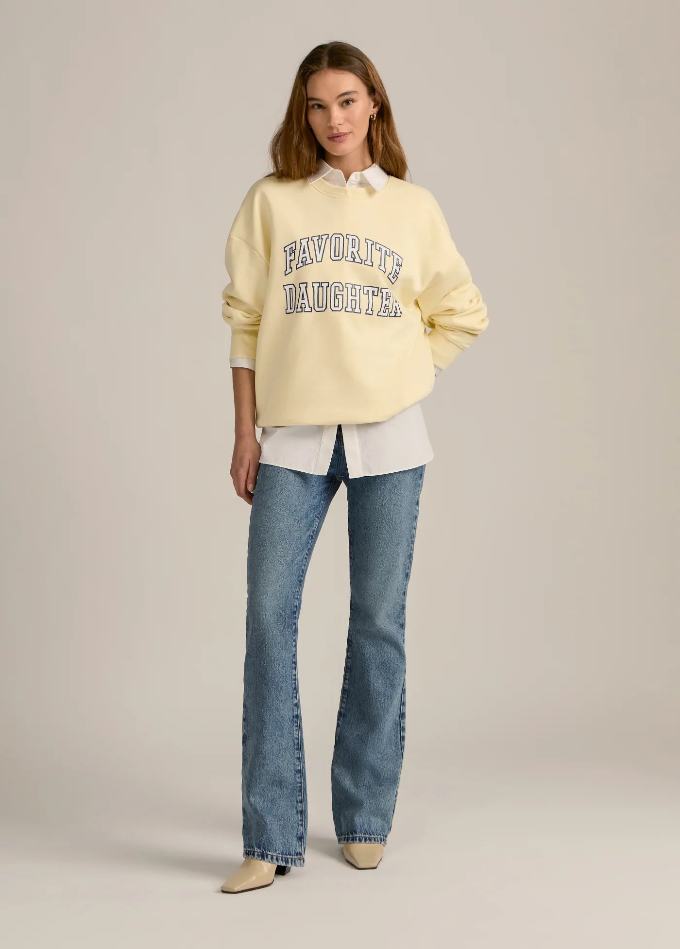 The Collegiate Sweatshirt - Moonbeam | Favorite Daughter