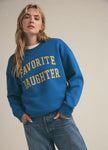 THE COLLEGIATE SWEATSHIRT - Sapphire | Favorite Daughter