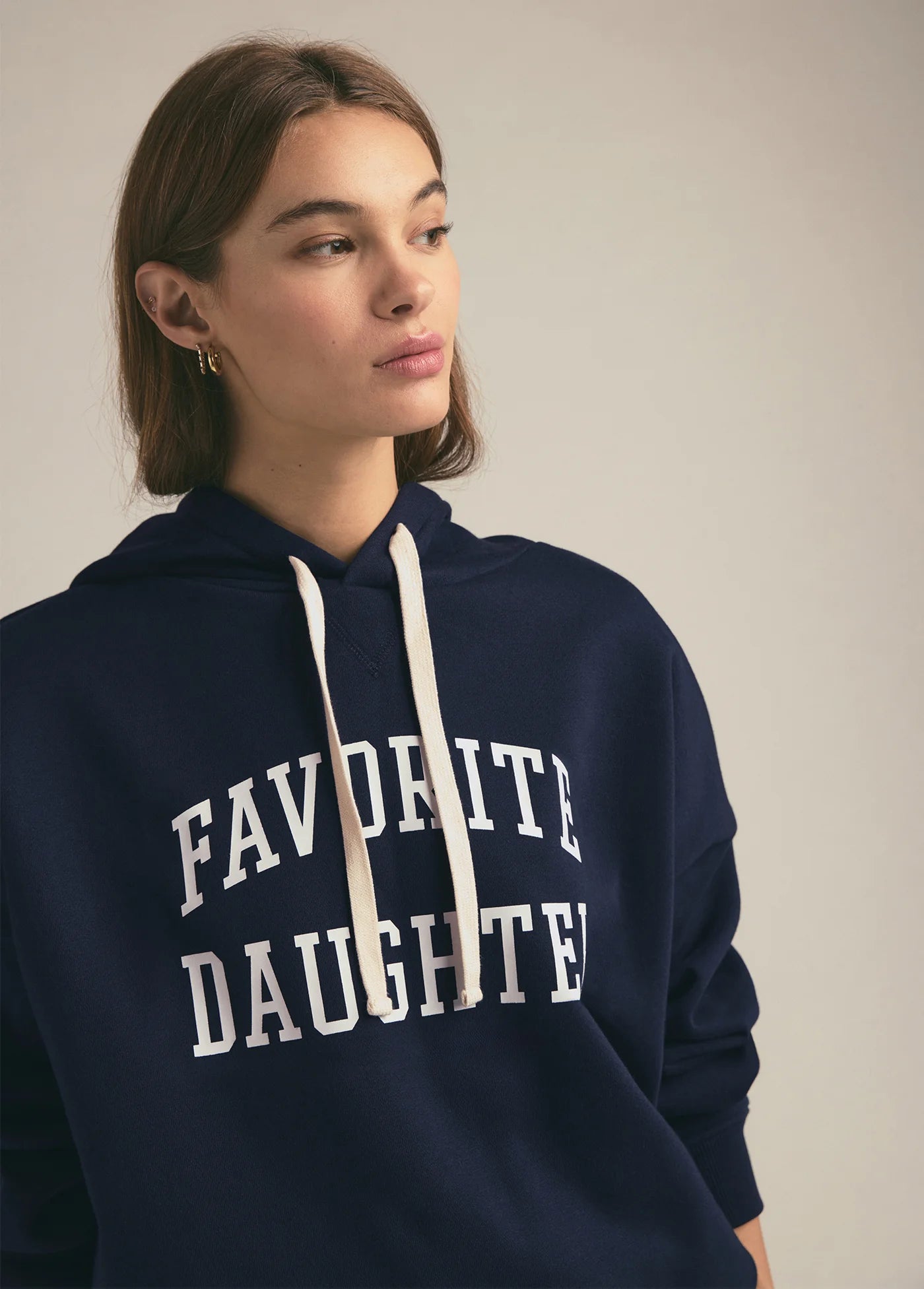 THE COLLEGIATE HOODIE - Navy | Favorite Daughter