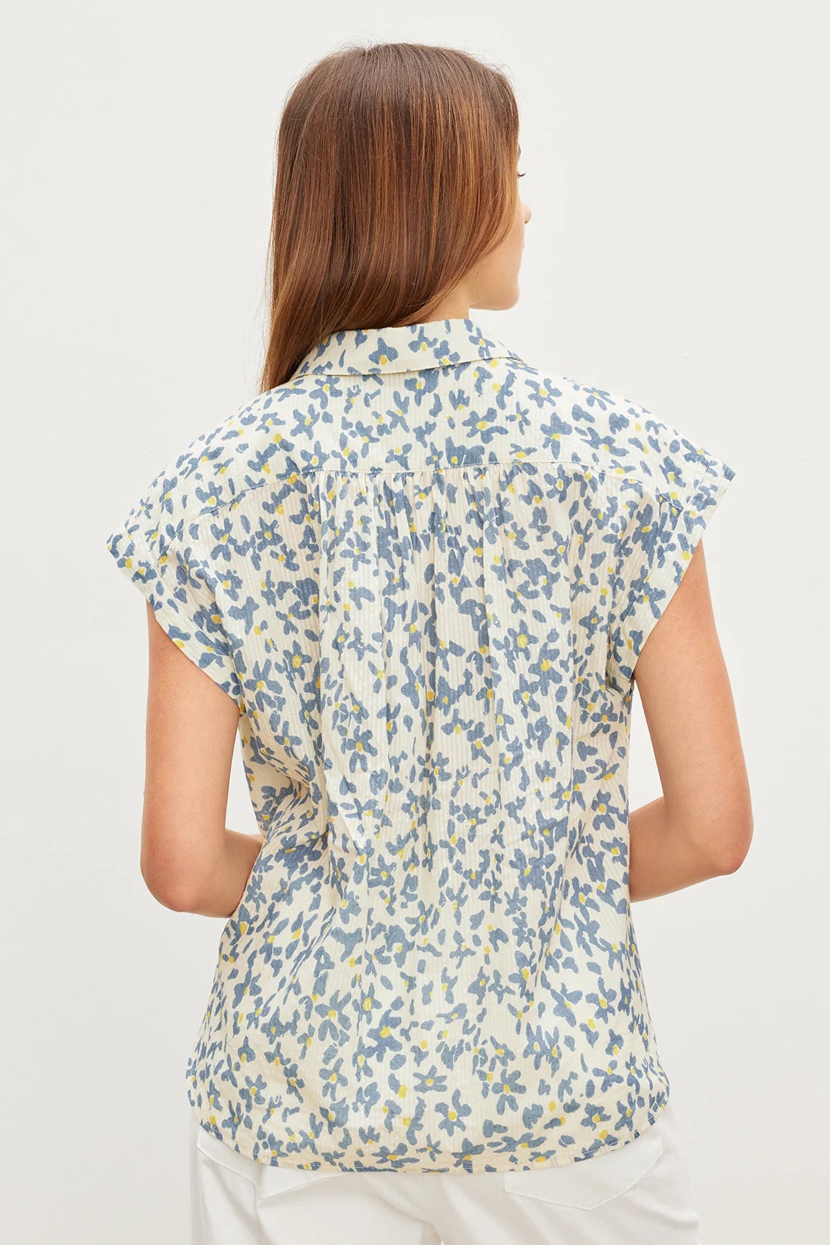 Paulette Floral Button Front Top | Velvet