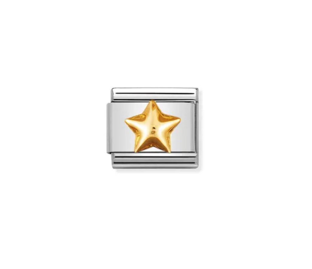 Gold Raised Star - Composable Link | Nomination Italy