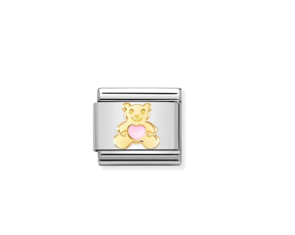 Gold Pink Bear - Composable Link | Nomination Italy