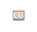 Rose Gold Heart With Paw - Composable Link | Nomination Italy