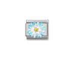 Silver Light Blue Flower - Composable Link | Nomination Italy