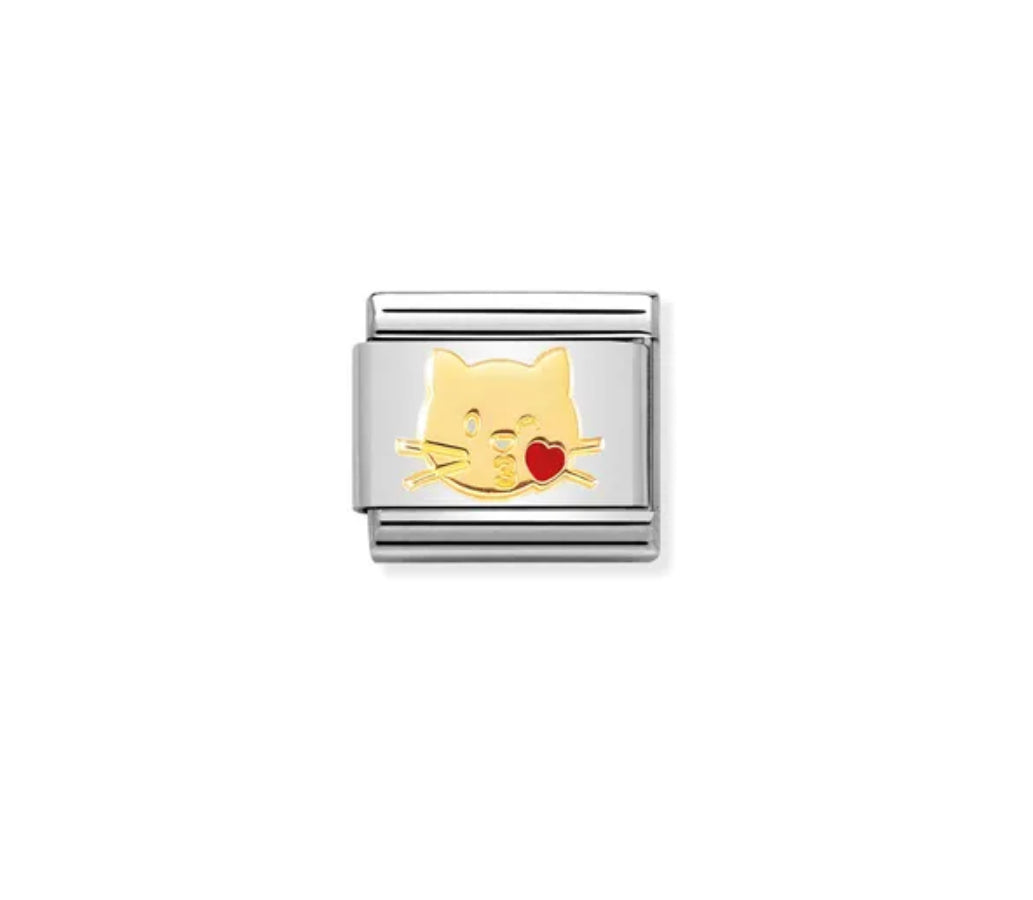 Gold Kiss Cat - Composable Link | Nomination Italy