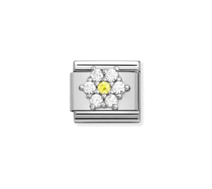Silver Flower CZ - Composable Link | Nomination Italy