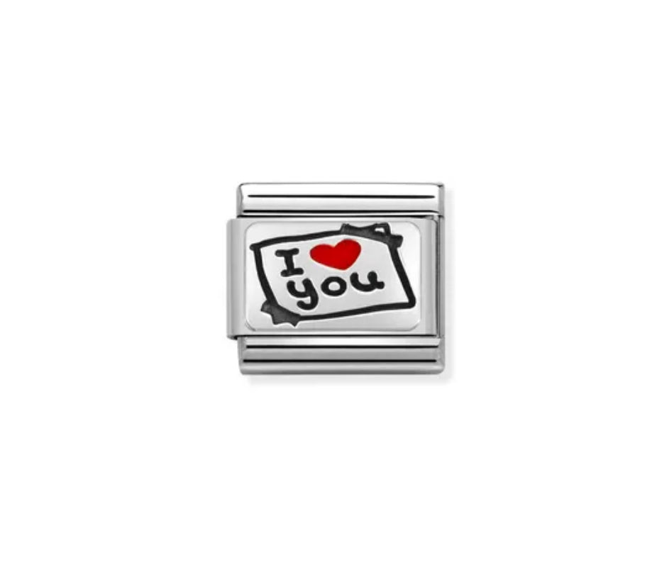 Silver I Love You Post It - Composable Link | Nomination Italy