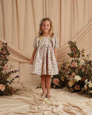 Luna Dress Girls - Fig Floral | Noralee