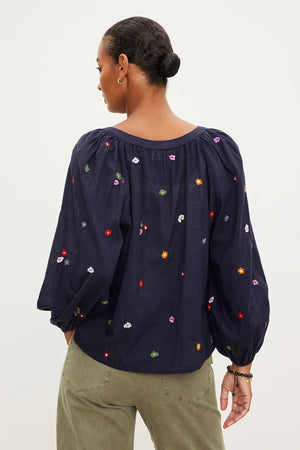 Aretha Embroidered Boho Top | Velvet