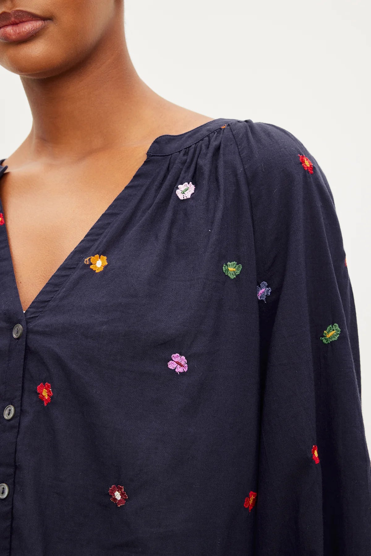 Aretha Embroidered Boho Top | Velvet