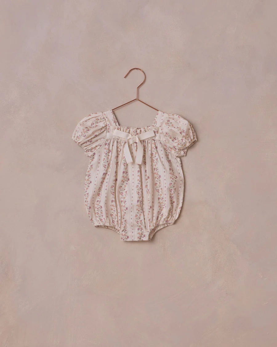 Lyla Romper - Floral Stripe | Noralee