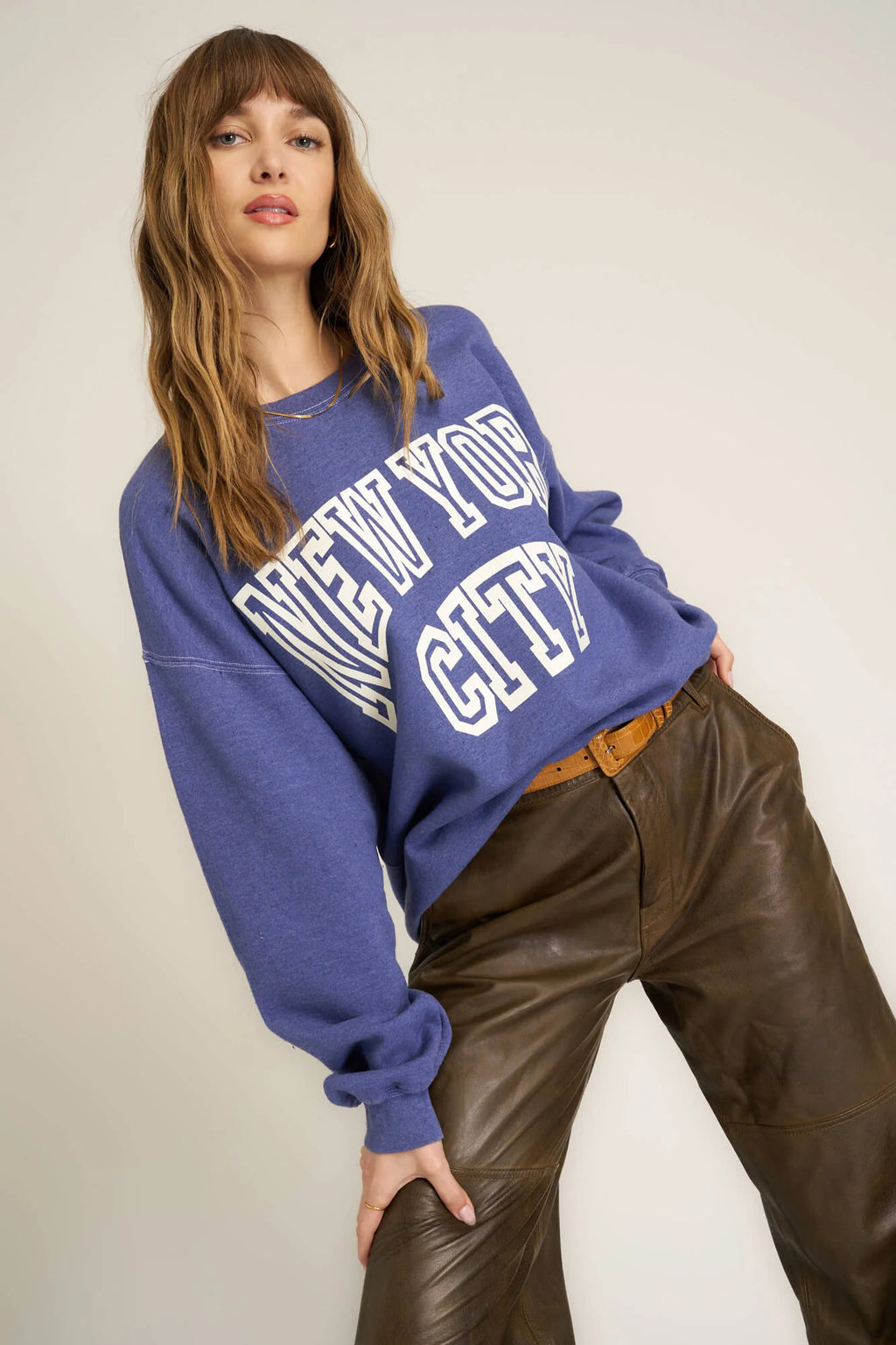 New York City Oversized Sweatshirt - Rich Indigo | Project Social T