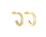 The Reversible Pave Hoop Earrings - Livie Jewelry
