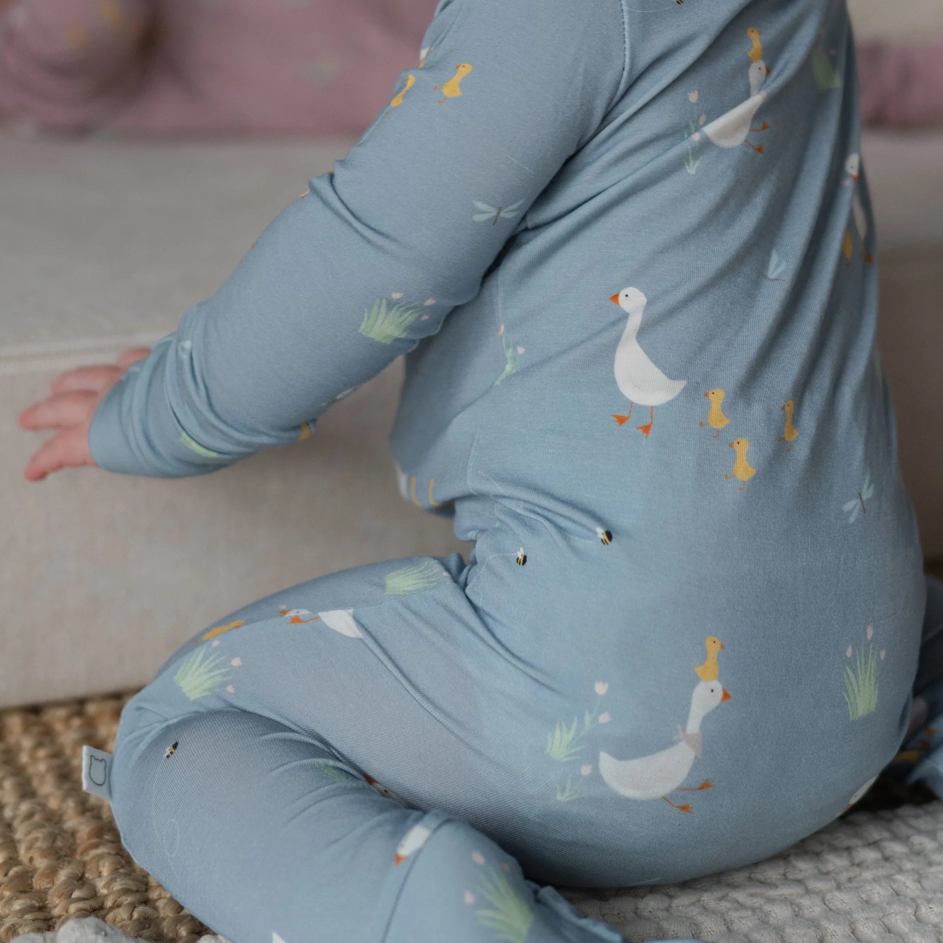 Little Hatchling Bamboo Sleeper - Pigeon Blue | Roobear
