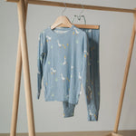 Little Hatchling Bamboo Two-Piece PJs - Pigeon Blue | Roobear