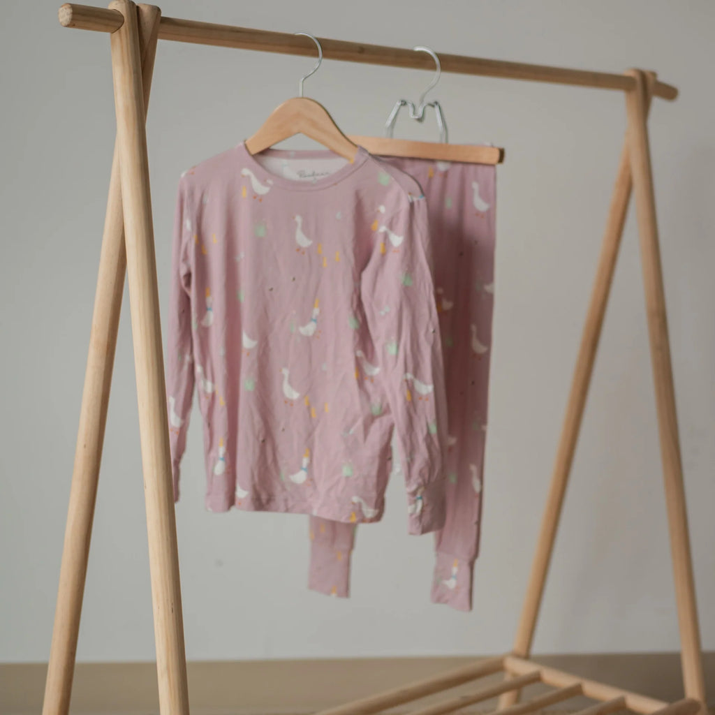 Little Hatchling Bamboo Two-Piece PJs - Petal Pink | Roobear