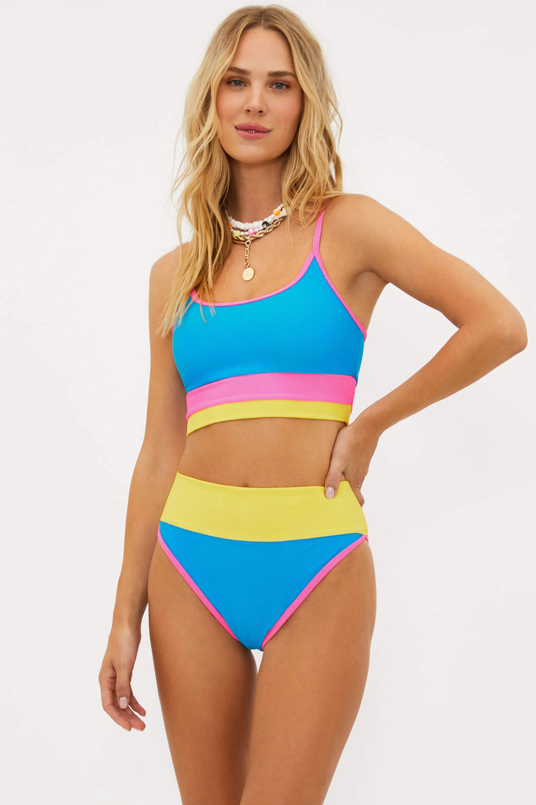 Eva Bikini Coral Reef Colour Block | Beach Riot