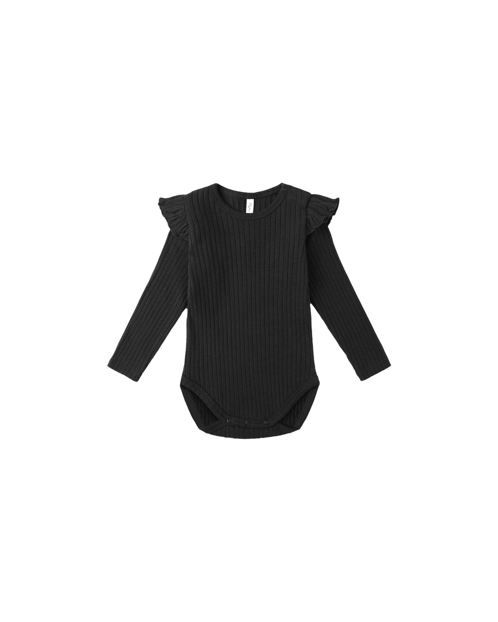 Shoulder Ruffle Bodysuit - Black | Rylee & Cru