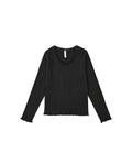 Ribbed Long Sleeve Kids - Black | Rylee & Cru
